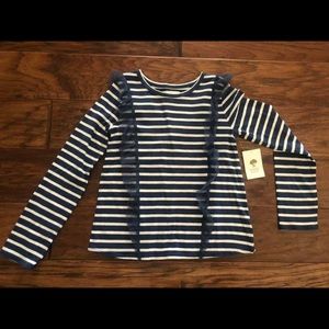 NWT Tucker + Tate navy/ivory stripe top size 7